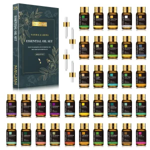 35PCS Pure Essential Oils Set – Complete Aromatherapy Kit for Relaxation, Diffusers & DIY Creations