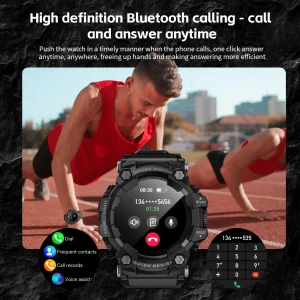 Smart Watch Waterproof – Bluetooth Calling & Fitness Tracker | Heart Rate, Sleep, and SpO₂ Monitor (1.32” HD Display, FitCloudPro App)