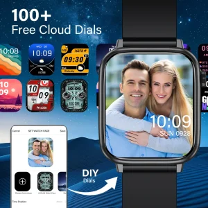 1.83” Bluetooth 5.3 Smart Watch with Call & Message Notifications, Heart Rate, Blood Oxygen & Sleep Monitor