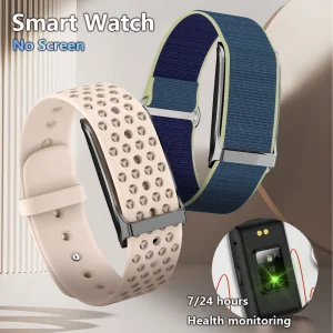 No Screen Smart Watch – Smart Bracelet with Heart Rate, Blood Oxygen & Sleep Monitor (QWatch Pro App)