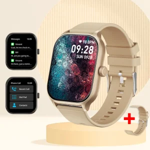 Waterproof Smart Watch 2.01” – Bluetooth 5.3 Fitness Tracker with Heart Rate & Sleep Monitor, Call & Message Notifications